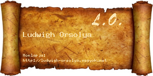 Ludwigh Orsolya névjegykártya